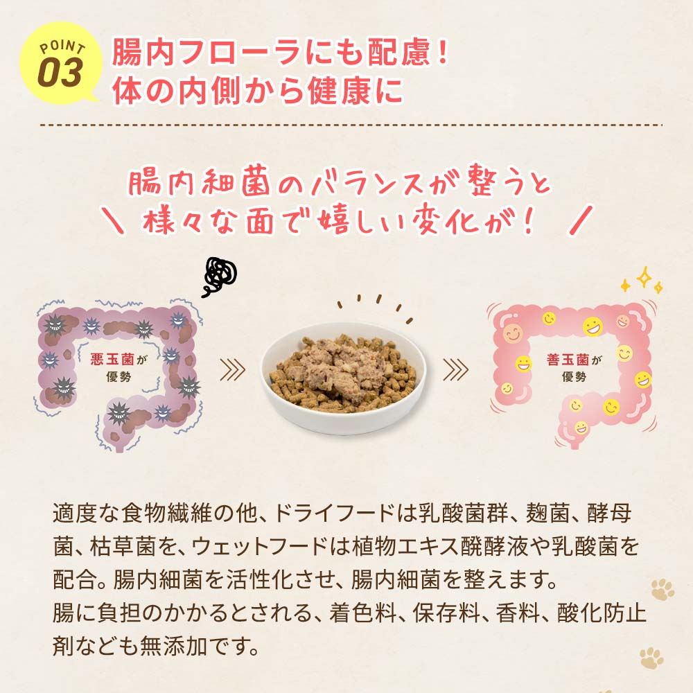 腸内フローラにも配慮！体の内側から健康に